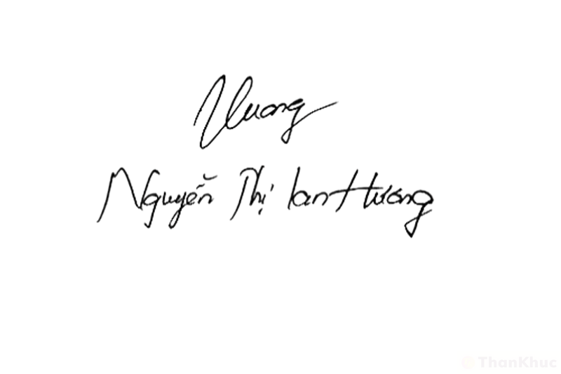 Chữ ký tên Hương mẫu 16