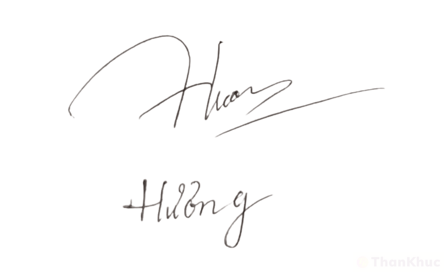 Chữ ký tên Hương mẫu 18
