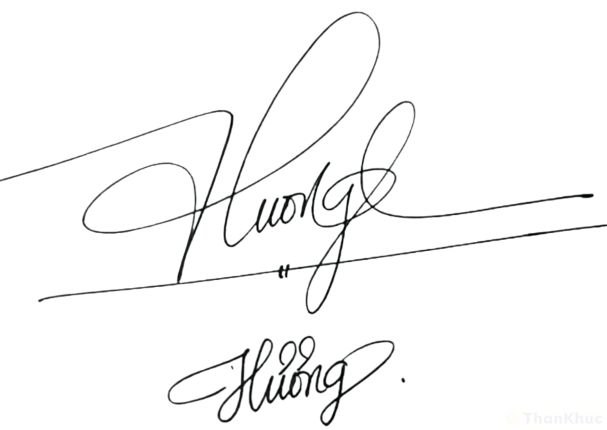 Chữ ký tên Hương mẫu 2