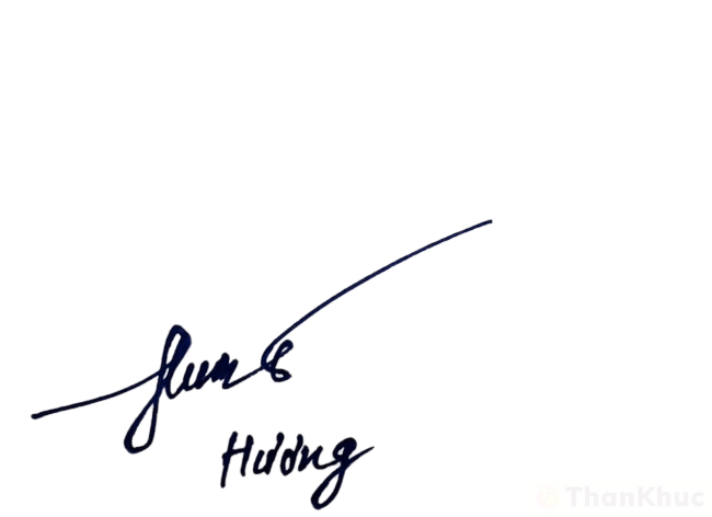 Chữ ký tên Hương mẫu 6