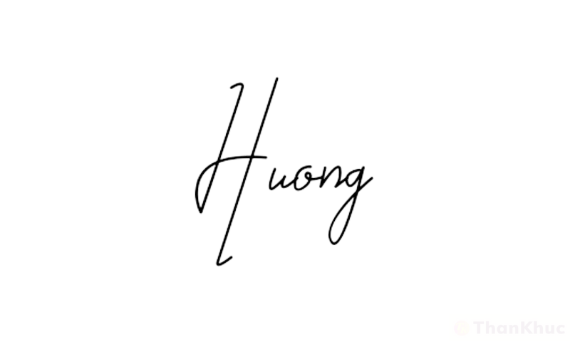 Chữ ký tên Hương mẫu 7