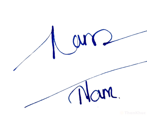 Chữ ký tên Nam mẫu 11