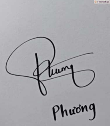 Chữ ký tên Phương mẫu 1