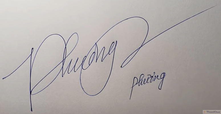 Chữ ký tên Phương mẫu 17