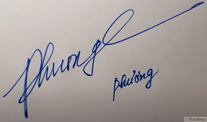 Chữ ký tên Phương mẫu 22