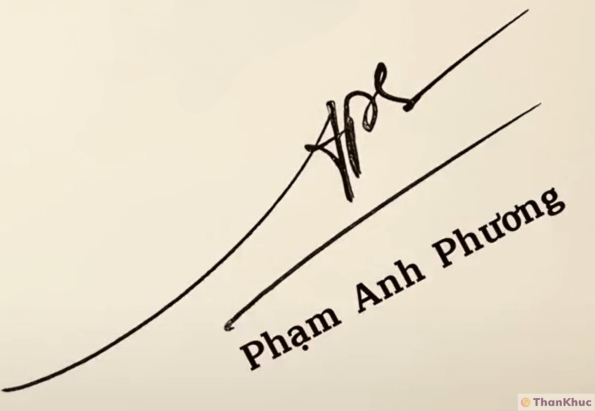 Chữ ký tên Phương mẫu 4