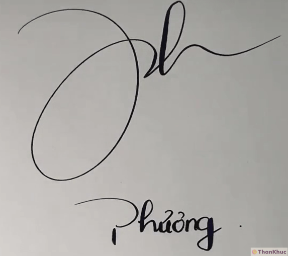 Chữ ký tên Phương mẫu 5