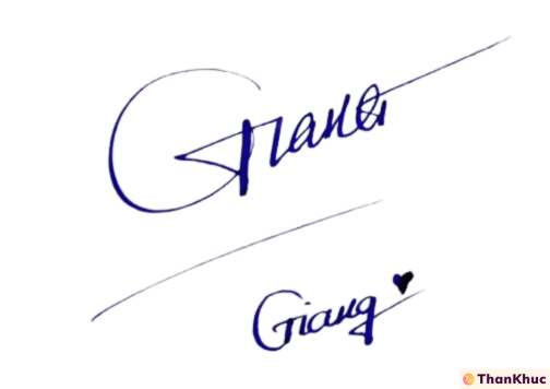 Chữ ký tên Giang mẫu 1