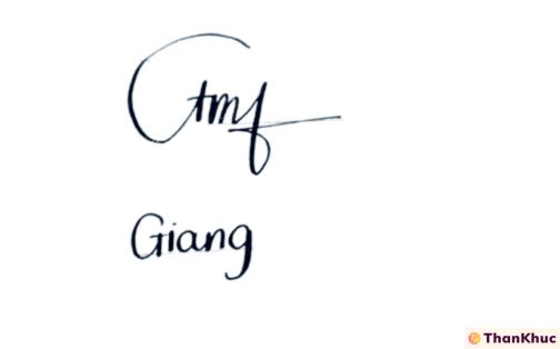 Chữ ký tên Giang mẫu 17