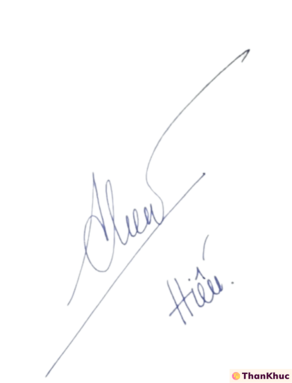 Chữ ký tên Hiếu - Mẫu 12
