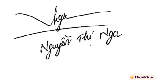 Chữ ký tên Nga - Mẫu 5