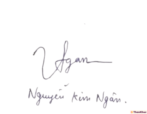 Chữ ký đẹp tên Ngân - Mẫu 15