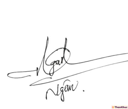 Chữ ký đẹp tên Ngân - Mẫu 18