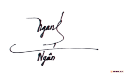 Chữ ký đẹp tên Ngân - Mẫu 9
