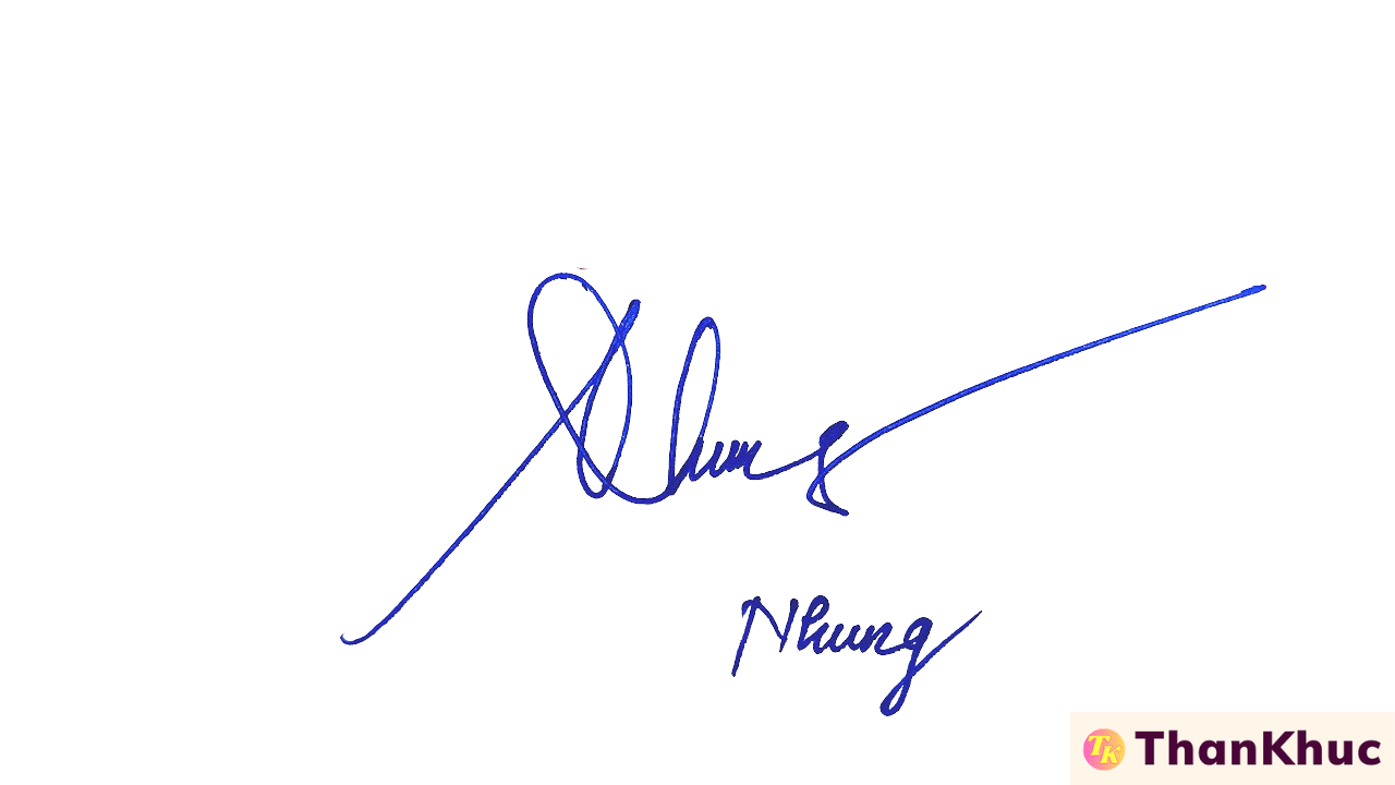 Chữ ký tên Nhung - Mẫu 8