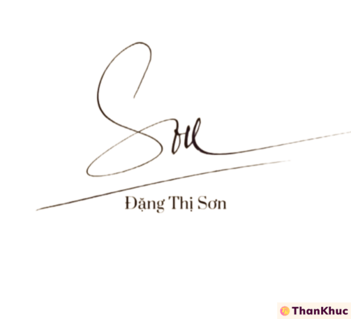 Chữ ký tên Sơn - Mẫu 1