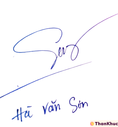 Chữ ký tên Sơn - Mẫu 6