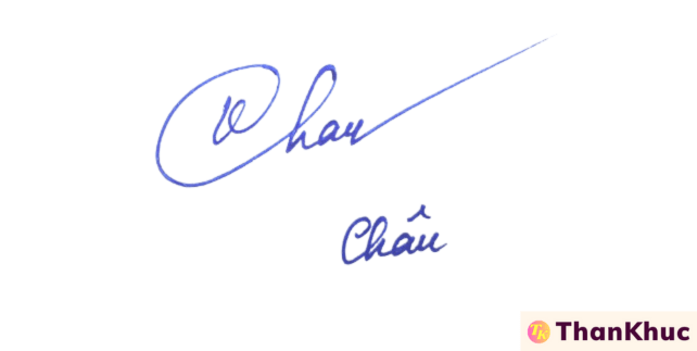 Chữ ký tên Châu - Mẫu 3