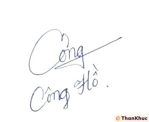 hữ ký tên Công - Mẫu 7