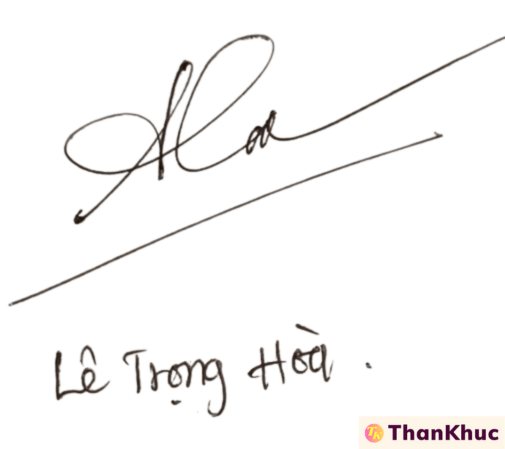 Chữ ký tên Hoa, Hòa - Mẫu 2