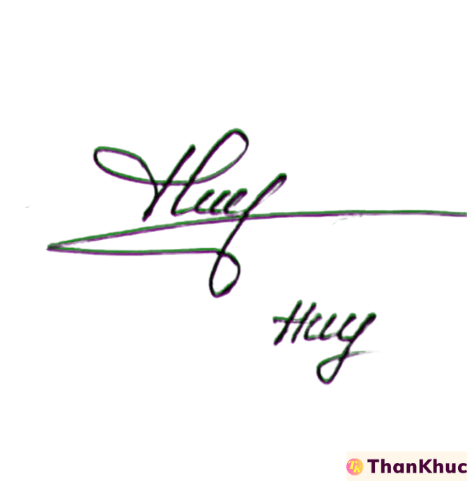 Chữ ký tên Huy - Mẫu 5
