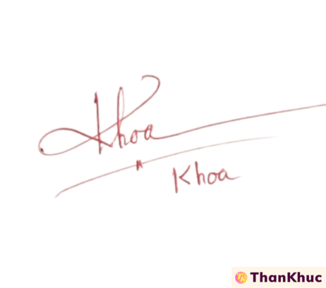 Chữ ký tên Khoa - Mẫu 3
