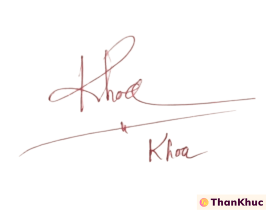 Chữ ký tên Khoa - Mẫu 5