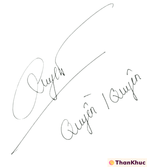 Chữ ký tên Quyên, Quyền - Mẫu 14