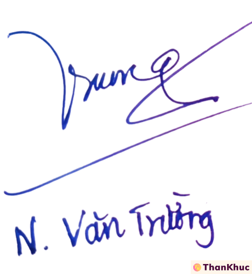 Chữ ký tên Trương, Trường - Mẫu 6