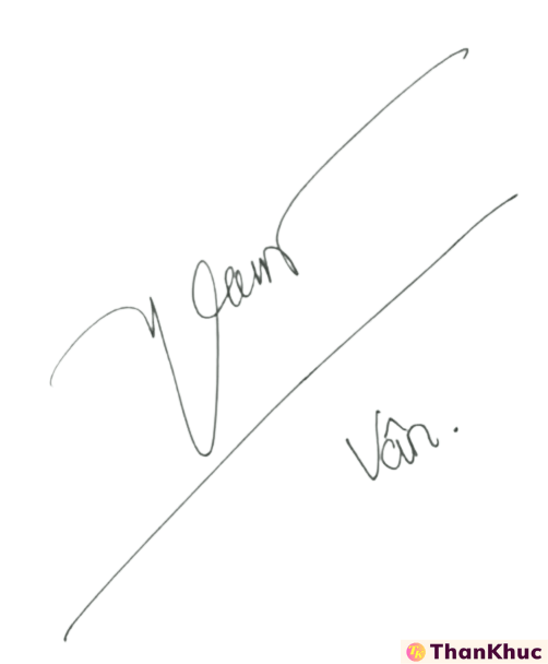 Chữ ký tên Vân - Mẫu 12