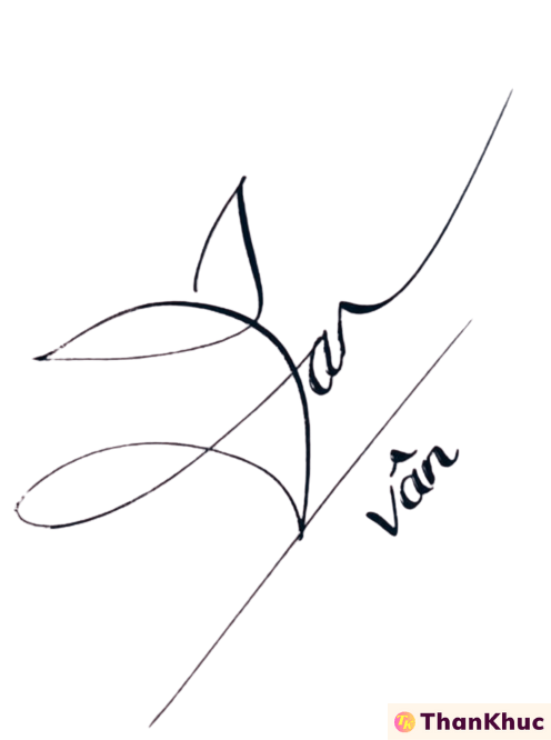 Chữ ký tên Vân - Mẫu 3