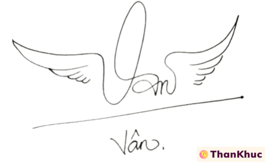 Chữ ký tên Vân - Mẫu 6