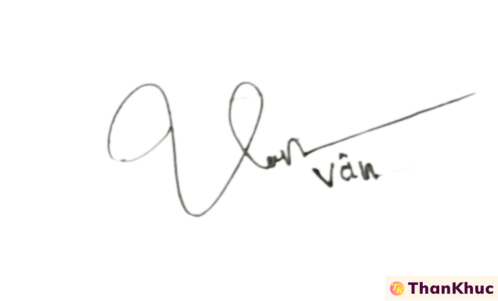 Chữ ký tên Vân - Mẫu 8