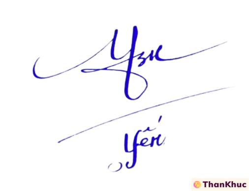 Chữ ký tên Yến - Mẫu 1