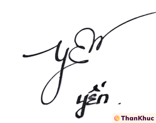 Chữ ký tên Yến - Mẫu 4
