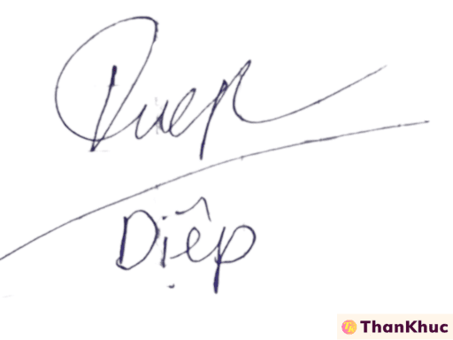Chữ ký tên Diệp, Điệp - Mẫu 11