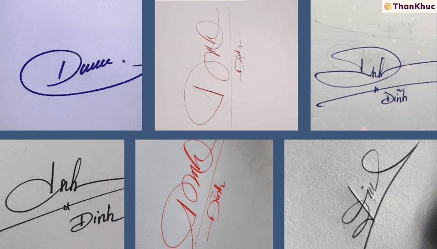 Chữ ký tên Định