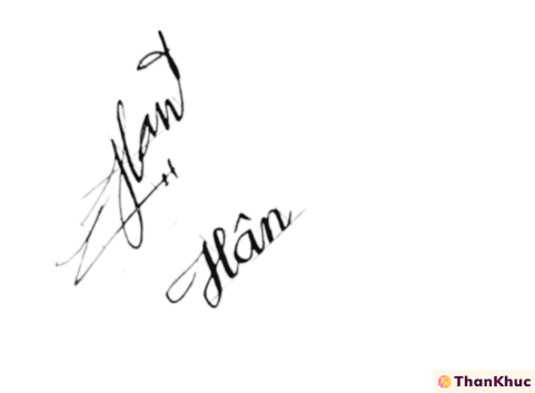 Chữ ký tên Hân - Mẫu 4