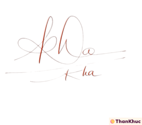 Chữ ký tên Kha - Mẫu 8