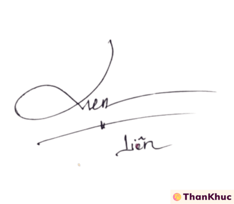 Chữ ký tên Liên - Mẫu 4