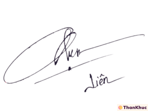 Chữ ký tên Liên - Mẫu 5