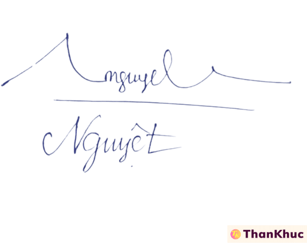 Chữ ký tên Nguyệt - Mẫu 6