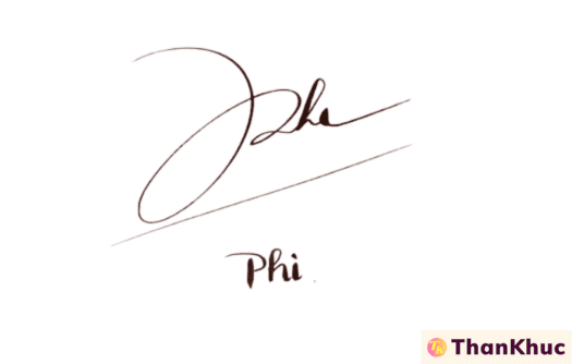 Chữ ký tên Phi - Mẫu 7