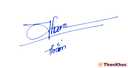 Chữ ký tên Thắm - Mẫu 5