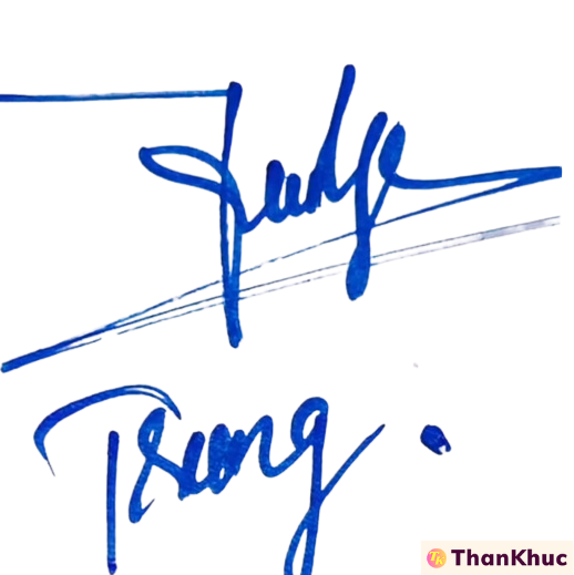 Chữ ký tên Trung - Mẫu số 13