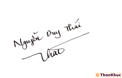 Chữ ký tên Thái mẫu số 1