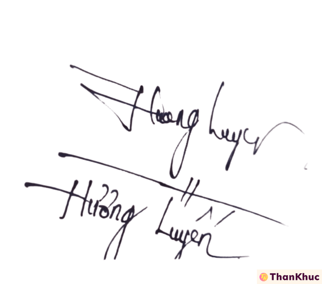 Chữ ký tên Luyễn mẫu số 