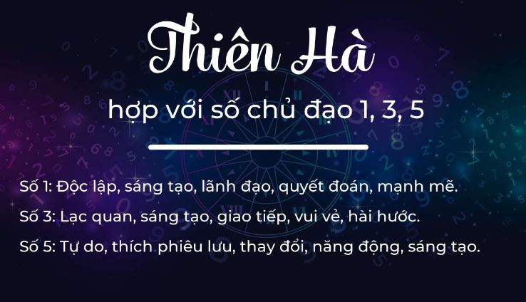 Tên “Thiên Hà” phù hợp với số chủ đạo nào?