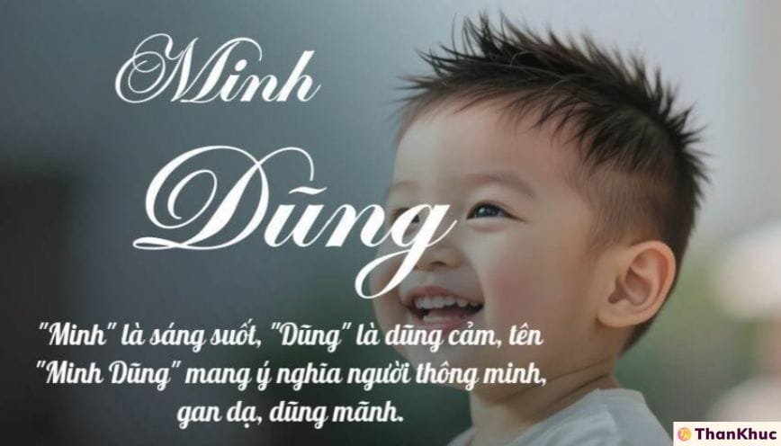 Ảnh bìa ý nghĩa tên Minh Dũng