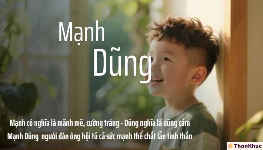 Ảnh bìa ý nghĩa tên Mạnh Dũng